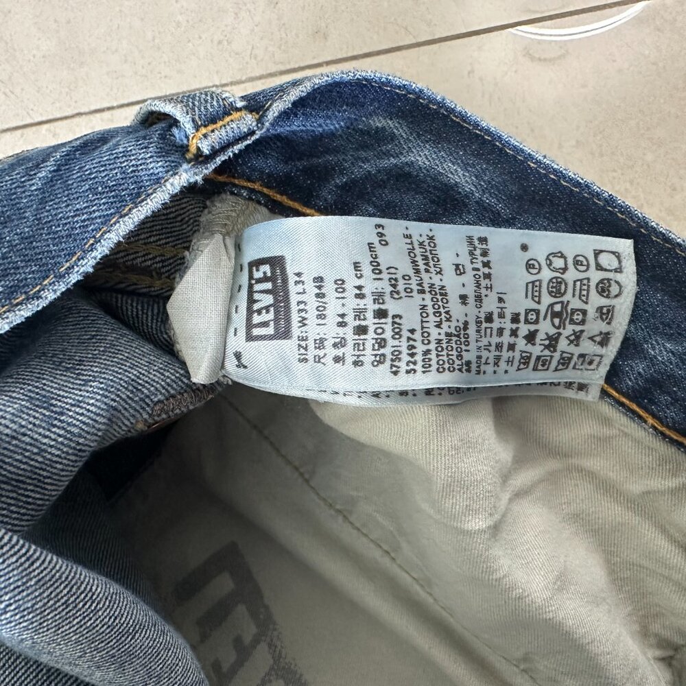 Levi's Vintage Clothing LVC 1947 501xx Selvedge Straight Leg Denim Jeans 33x31 - Picture 7 of 12